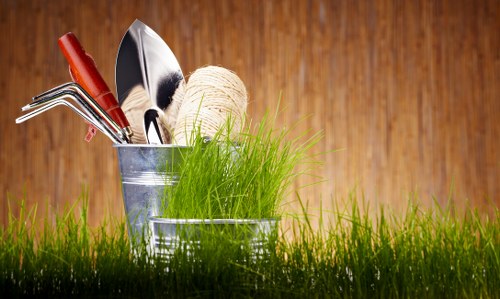 Pruning shrubs in a Hayes garden